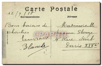 Chartres — Ogólny widok z Cachembach — N. G. — Rewers