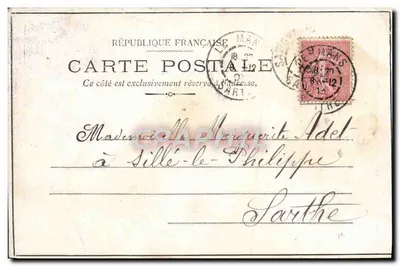 La Digitale — illustrazione botanica — Carte Postali del Journal des Voyages — Verso