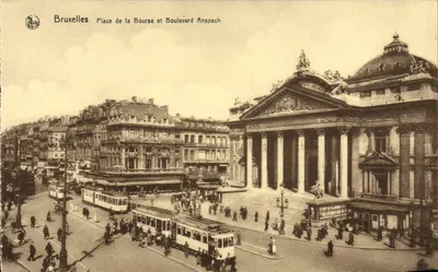 Bruxelas - Place de la Bourse e Boulevard Anspach — editor Lejs
