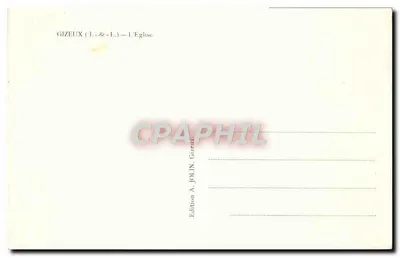 Gizeux (1.-&-L.) — A Igreja — Edição A. Jolin — Verso