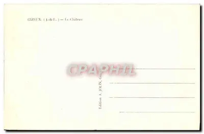 Gizeux — O Castelo — Edição A. JOLIN — Verso