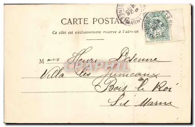 Floresta de Fontainebleau — A Cruz do Calvário — Thibault, editor, Fontainebleau-Meun — Verso