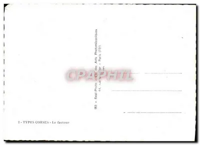 Cartero corsa — O carteiro — Réal-Photo, Paris — Verso