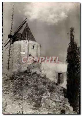 Bilhete postal moderno Fontvielle O Moulin de Daudet
