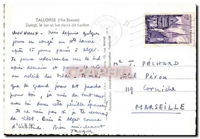 Duingt - Jezioro i zęby Laffon — Talloires (Haute-Savoie) — J. Jon — Rewers