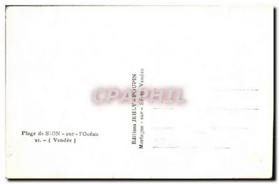 Praia de SION-sur-l'Océan — 21. (Vendée) — Edições JEHLy - POUPIN — Verso