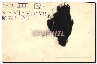Bilhete postal antigo Cachorro — Verso