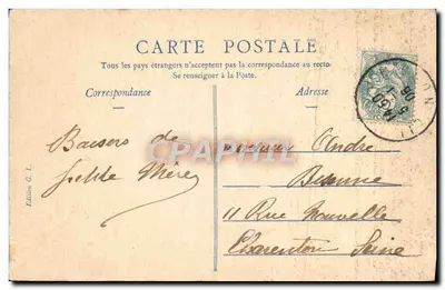 Lille. Widok na Grand'Garde w nocy — Wydawnictwo G. L., nr 14 — Rewers