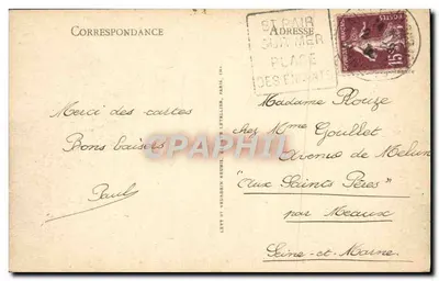 Saint-Pair-sur-Mer - A Vista do Carmel — editor L. Levy et Neurdein, n°69 — Verso