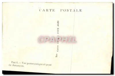 Jurançon — Widok panoramyczny i most — Kartes Atalbi — Rewers