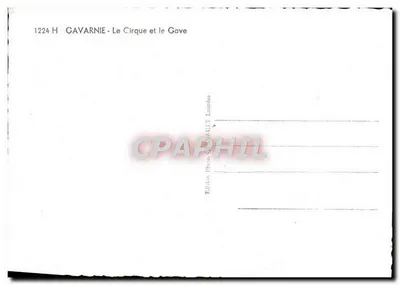 Gavarnie — Het Cirque en het Gave — Foto-uitgave GAVANULT Lourdes — Achterkant