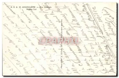 Angoulême — Vista Geral Lado Sul — A.G.A. 22 — Foto Ed. A. Gillet — Verso