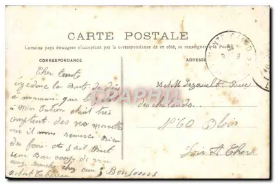 Chenonceaux — Sfinksy i Dziedziniec — Kolekcja Ithier, sprzedawca w Chenonceaux — Rewers