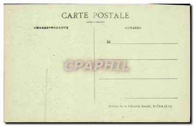 Capdenac-le-Haut (Lot) — Porta dos Muros — Edição da Livraria Bandel, St-Céré (Lot) — Verso