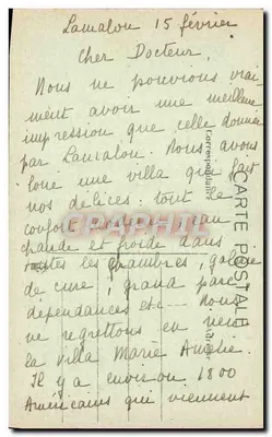 LAMALOU-le-HAUT (Hérault) — Sorgente del Piccolo Vichy — Edizione Marius Pons, Béziers — Verso