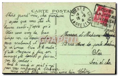 Loches (I.-et-L.) — Het Publieke Tuin — A.P. — Achterkant