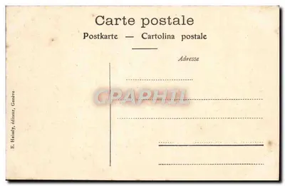 Cartolina d'epoca Ginevra La Stazione Tram — Verso