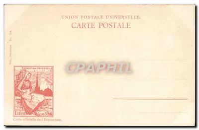 Exposição universal de Liège 1905 — Alta Baviera — Carta postal oficial — Verso