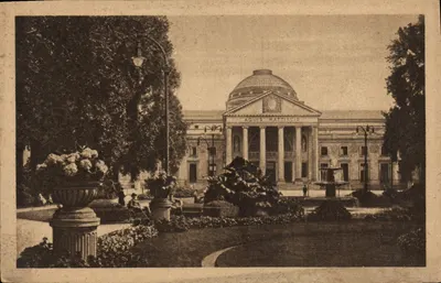 Wiesbaden — Kurhaus mit Blumengarten — van den Broogart's Kunstansicht, Série No. 2012