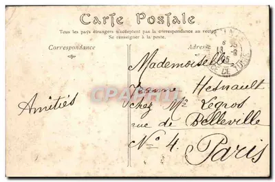 Antieke ansichtkaart Tunis Casino Du Belvedere — Achterkant