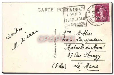 Pornic (Loire-Inf.) — A Gourmaton « Les Flots » i Kasyno — Rewers