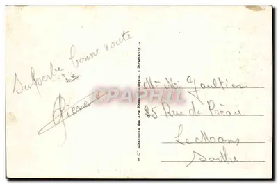 Pointe du Raz - South Side — coastal view with lighthouse — publisher C. Alsaconnne des Arts Photographiques — Back
