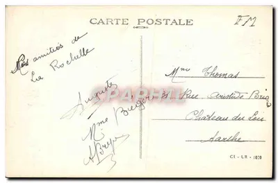 Stacja kolejowa La Rochelle — widok stacji z zegarem — wydane przez Ramuntoche, nr 1020 — Rewers