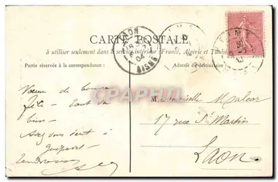Reims — La Cathédrale — éditeur impr. sur la carte n°61 — Verso