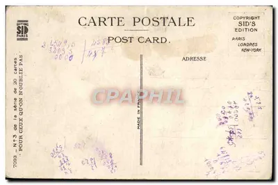 Twee jonge meisjes — Hallo — Uitgave SID Paris, nr. 3 van de serie 'Voor wie men niet vergeet' — Achterkant