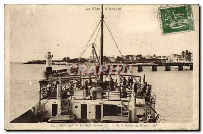 Stara pocztówka Royan Port łódki