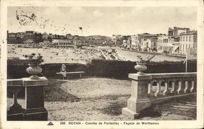 Stara pocztówka Royan Conche De Pontaillac Facade De Werthamon