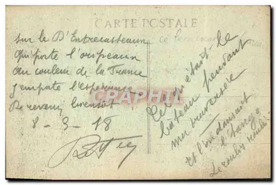 D'Entrecasteaux — Crucero de primera clase en maniobra de combate — R. Grimaud & Cie, 34 rue Mazenoot, Marsella — Reverso