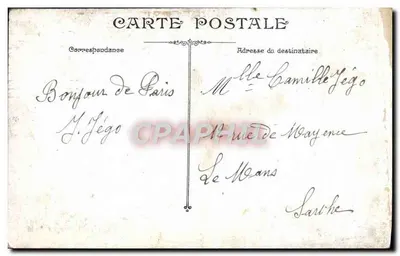 Paryż - Most do Zamiany i Plac Châtelet — Wydawca Vincennes — Rewers