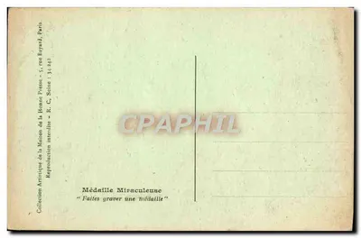 Aparecimento da Virgem Maria — cena religiosa — Coleção Artística da Maison de la Bonne Presse, Paris — Verso