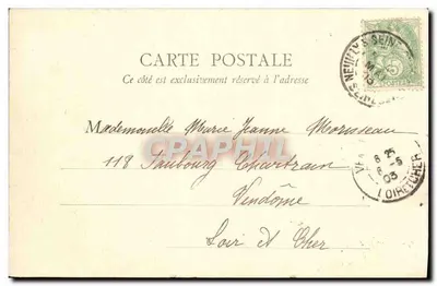 Het Bois de Boulogne in de Herfst — Het Molentje van Longchamp — B.F. PARIS n°2 — Achterkant