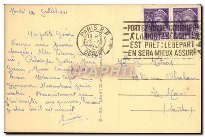 PARIS — Museum of the Louvre — Verlag J. Libéré, 32, Avenue de l'Opéra — Rückseite