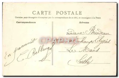 Paryż - Widok na Obelisk — B.F. Paris, nr 12 — Rewers