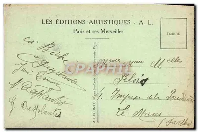 Parijs — Panorama van de acht bruggen — Les Éditions Artistiques - A. L. — Achterkant