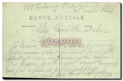 Paryż - Plac Bastilli — monumentalna kolumna z figurą anioła — J. H. n°81 — Rewers