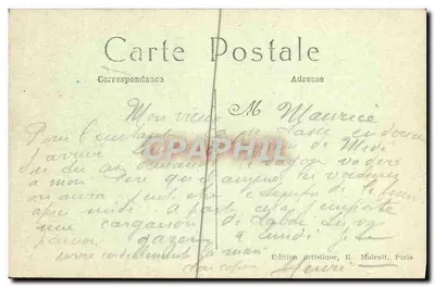 Boulevard en Poort Saint-Denis — Parijs — E. M. — Achterkant