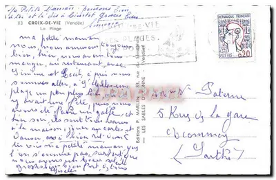 La Playa en Croix-de-Vie — Ediciones P. Marlin — n° 33 — Reverso