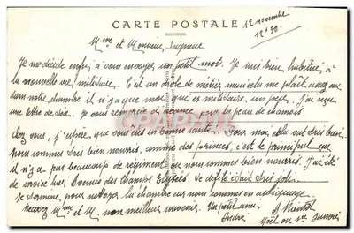 Caserne das Tourelles — Edifício B. — Paris — Enfermaria — Região da Companhia — Verso