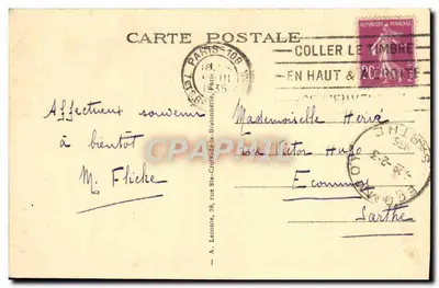 Museu de Cluny — A Porta de Entrada — editor P. Joly, n° 120 — Verso