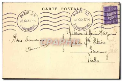 Paris — Conciergerie — Edição Dutier, n°47 — Verso