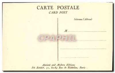 A Porta Montmartre (Paris Antigo - Paris Anteriormente) — gravura de Ph. Rosen, Paris — Verso