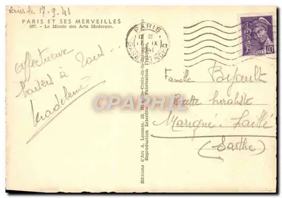 Paris - Le Musée des Arts Modernes — éditeur Éditions d'Art A. Leconte, n° 567 — Verso
