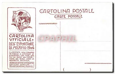 Padiglione Svizzero — Exposição de Milão 1906 — Archi Ghidini — Verso