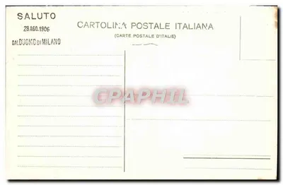 Duomo w Mediolanie — widok z góry — G. Molinari & C., Milano, nr 0746 — Rewers