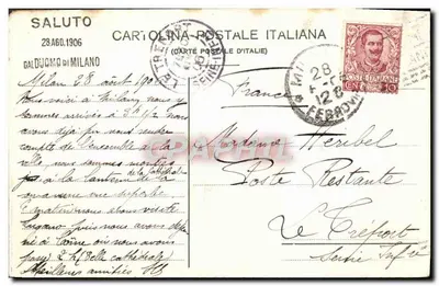 Milão - Piazza del Duomo — G. Modilino & C°, Milão, 8760 — Verso