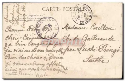 Senhor o futuro prefeito de Comfort (Finistère) — COSTUMES BRETONS — E.T. n°265 — Verso